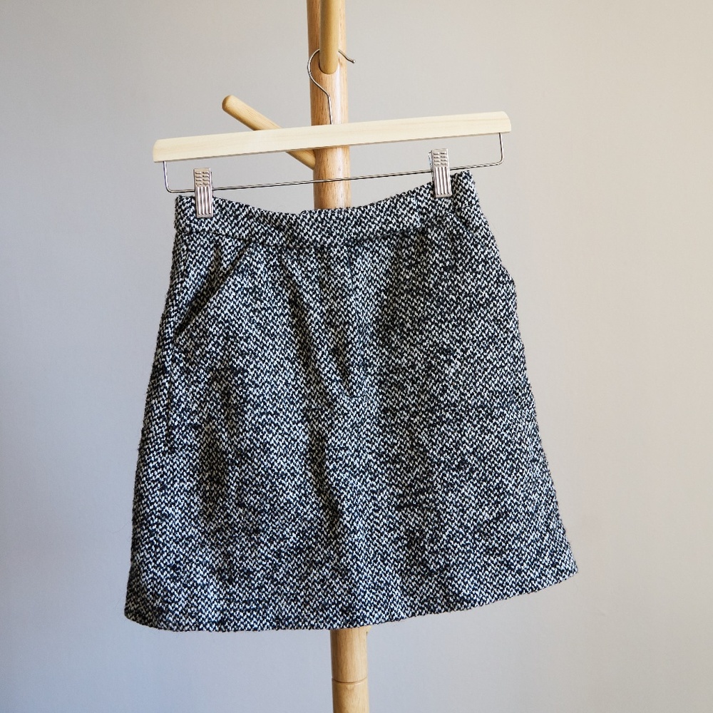 & Other Stories Tweed Wool Skirt